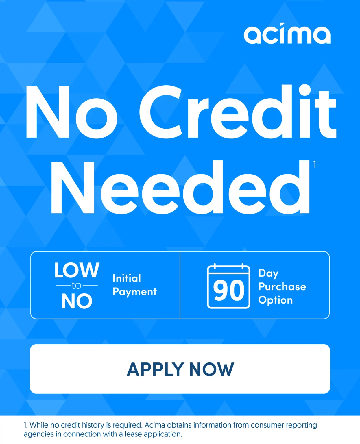 A blue background with the words " no credit needed ".